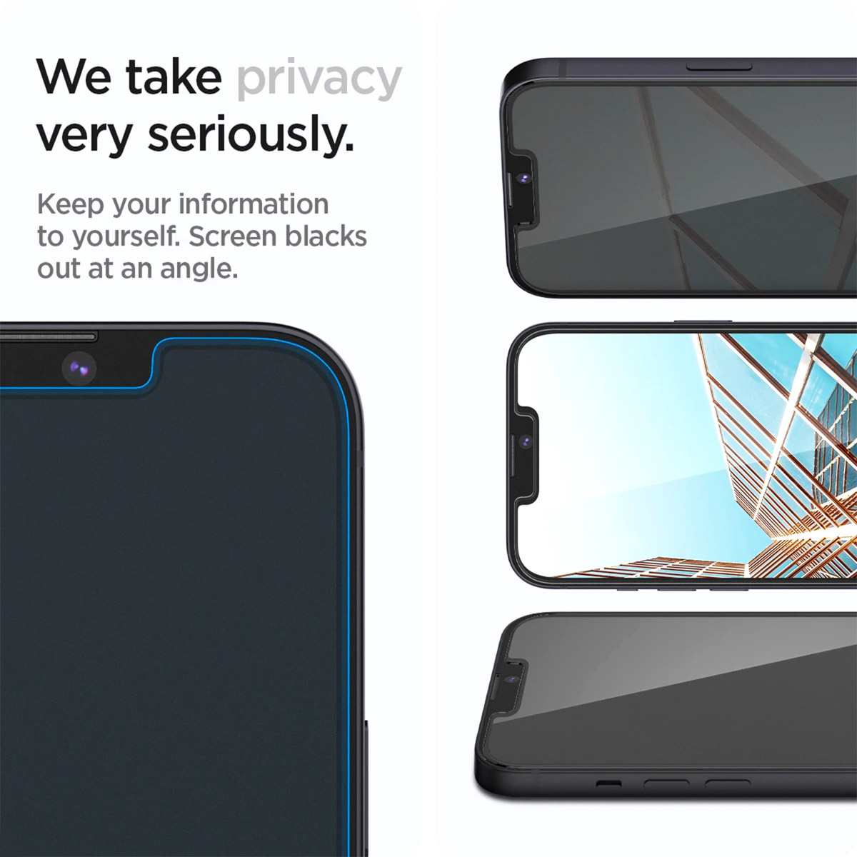 Spigen GLAStR Privacy Screenprotector + Applicator Apple iPhone 13 / 13 Pro