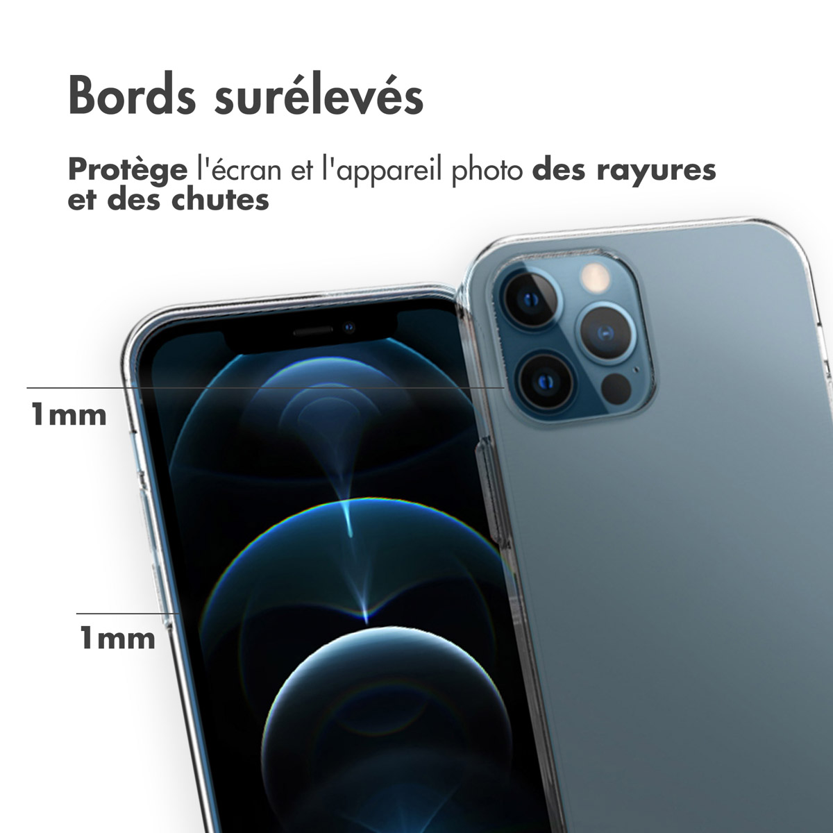 Accezz Clear Backcover Apple iPhone 12 Pro Max - Transparant