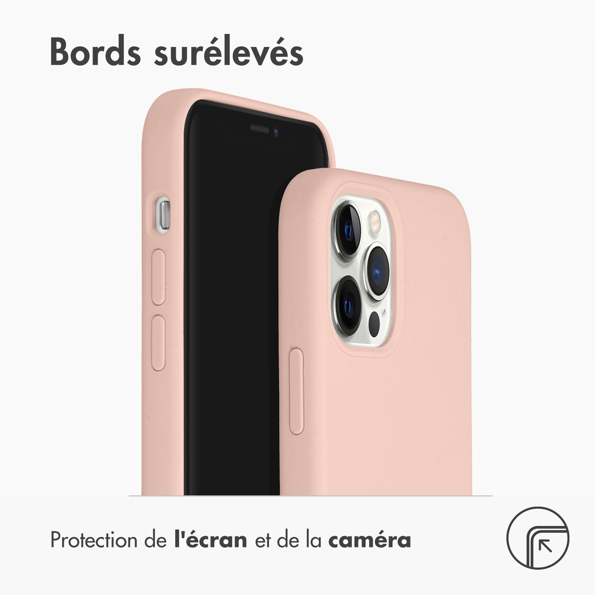 Accezz Liquid Silicone Backcover Apple iPhone 12 (Pro) - Roze