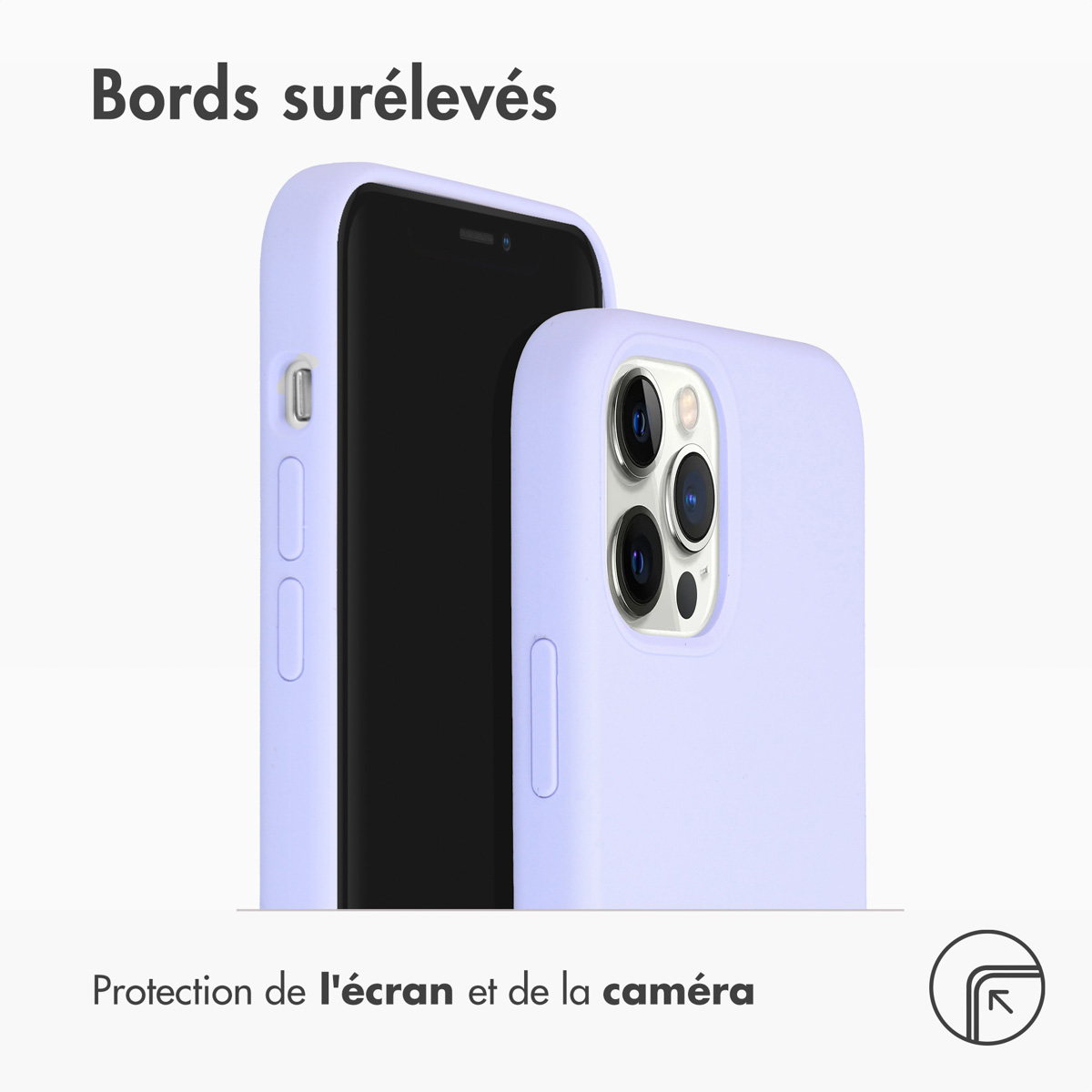 Accezz Liquid Silicone Backcover Apple iPhone 12 (Pro) - Paars