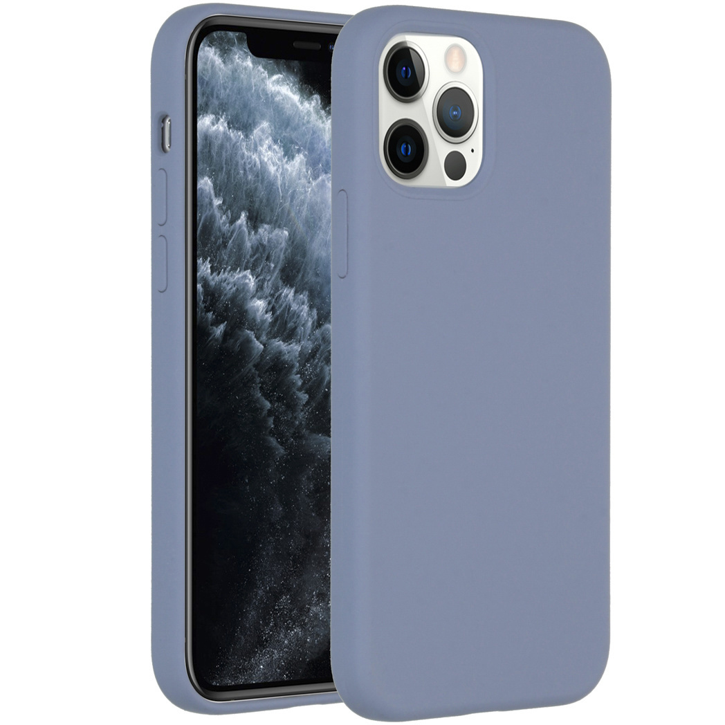 Accezz Liquid Silicone Backcover Apple iPhone 12 (Pro) - Lavender Gray