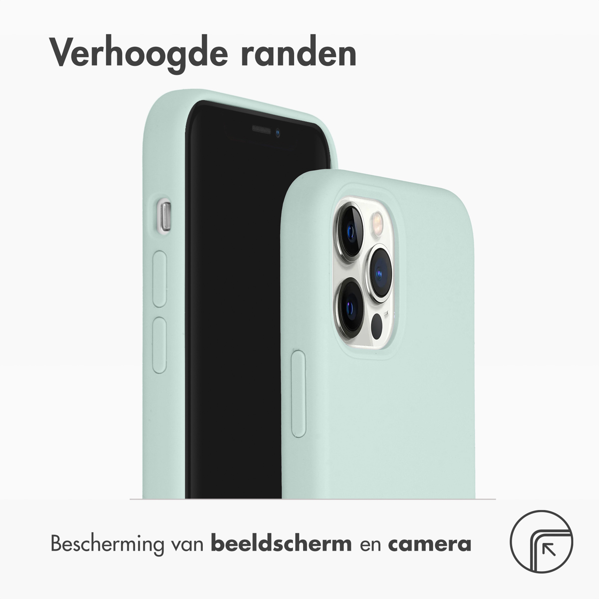 Accezz Liquid Silicone Backcover Apple iPhone 12 (Pro) - Sky Blue