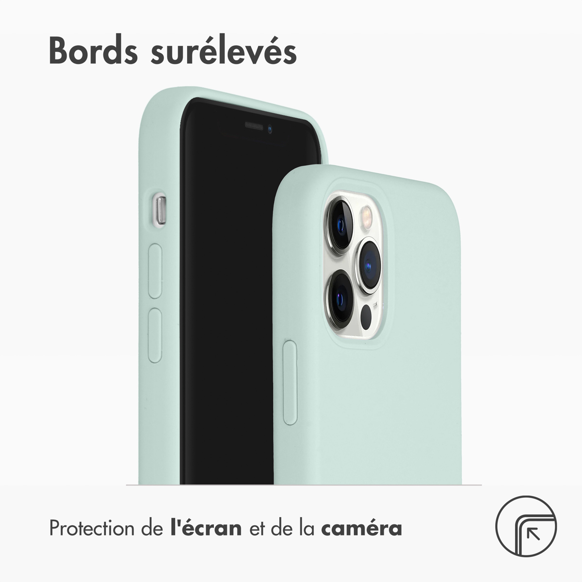 Accezz Liquid Silicone Backcover Apple iPhone 12 (Pro) - Sky Blue