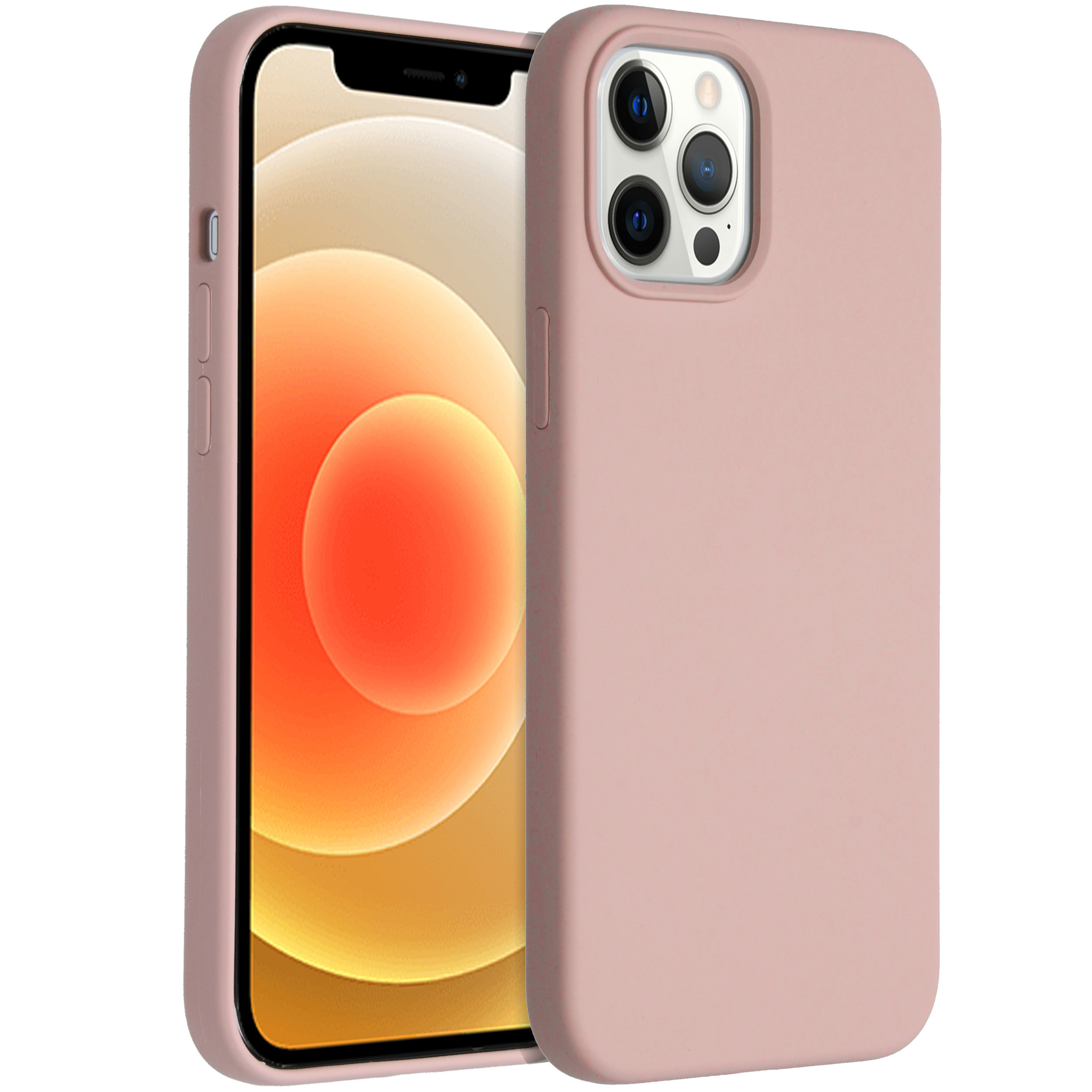 Accezz Liquid Silicone Backcover Apple iPhone 12 Pro Max - Roze