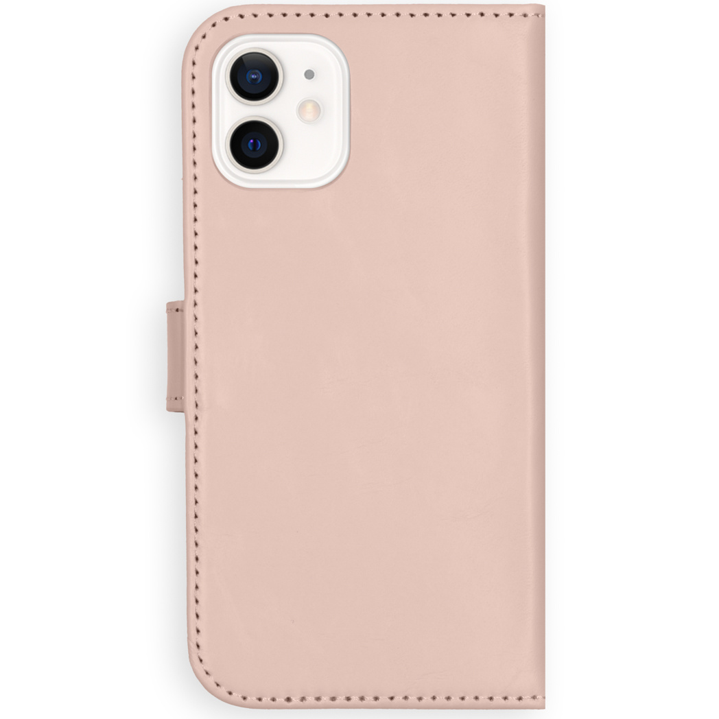 Selencia Echt Lederen Bookcase Apple iPhone 12 Mini - Roze