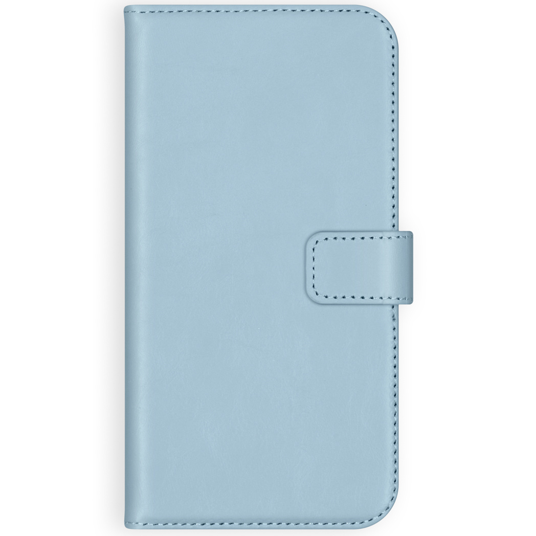 Selencia Echt Lederen Bookcase Apple iPhone 12 Mini - Lichtblauw