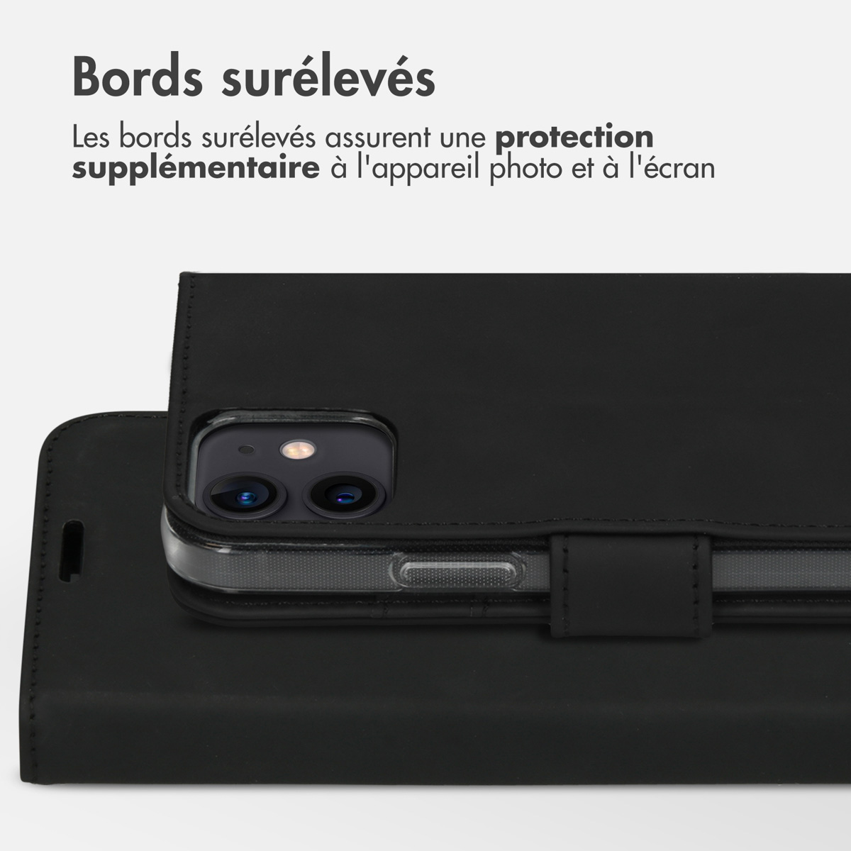 Accezz Wallet Softcase Bookcase Apple iPhone 12 (Pro) - Zwart