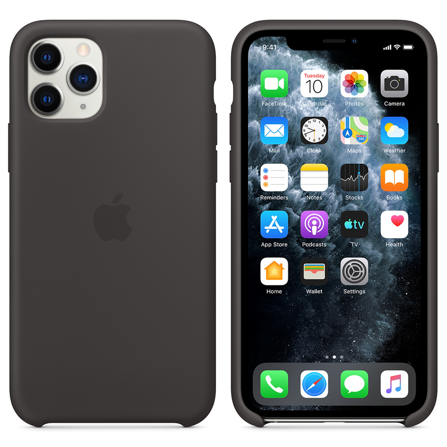 Silicone Backcover Apple iPhone 11 Pro - Black