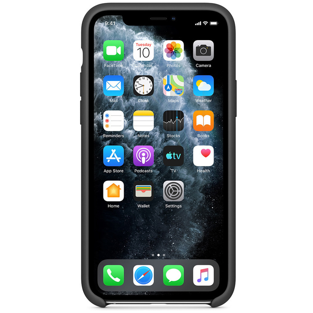 Silicone Backcover Apple iPhone 11 Pro Max - Black
