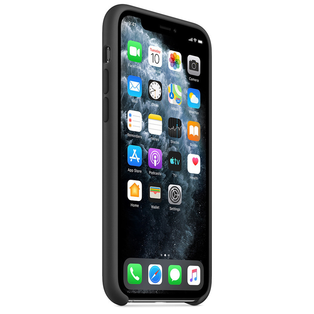 Silicone Backcover Apple iPhone 11 Pro Max - Black