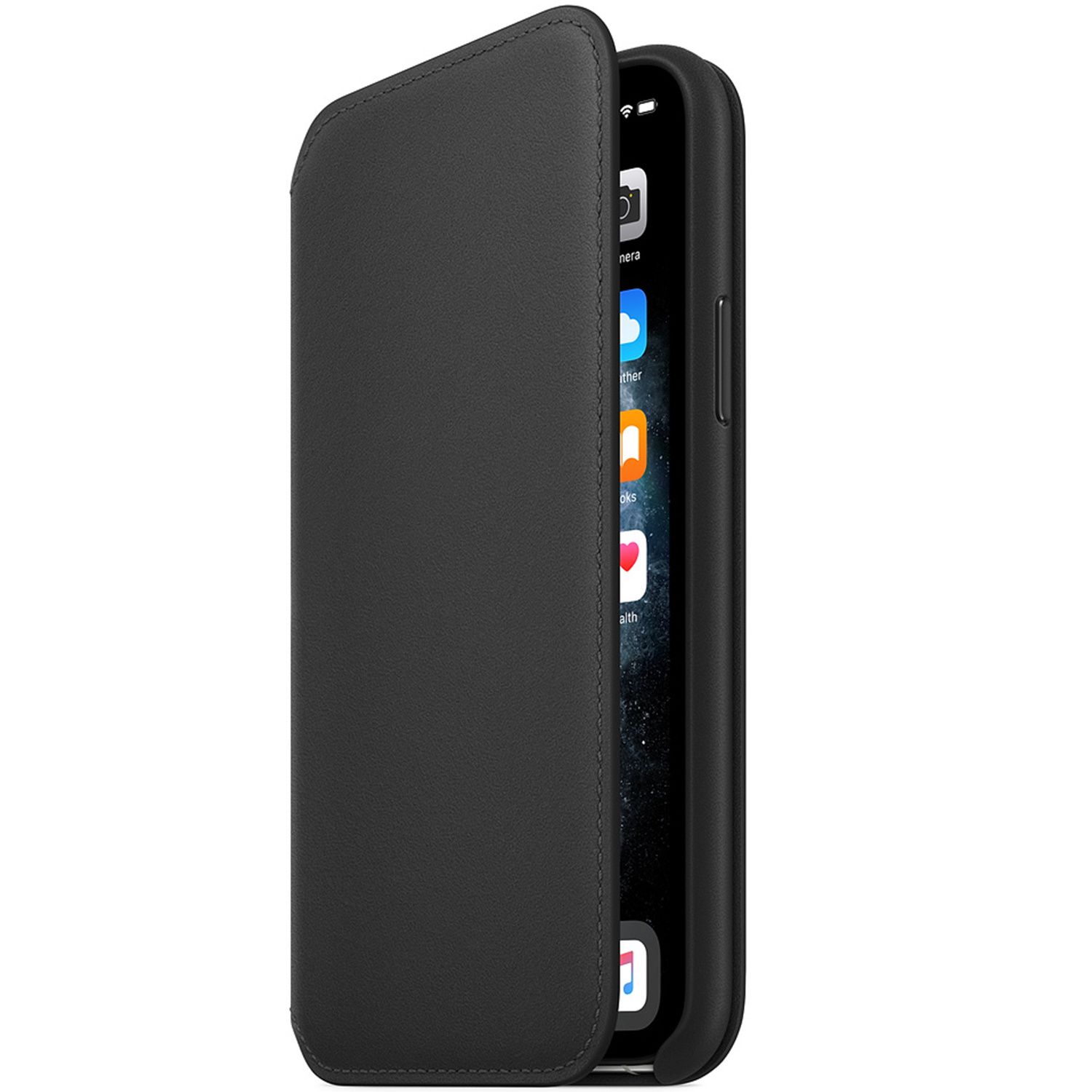 Leather Folio Bookcase Apple iPhone 11 Pro - Black