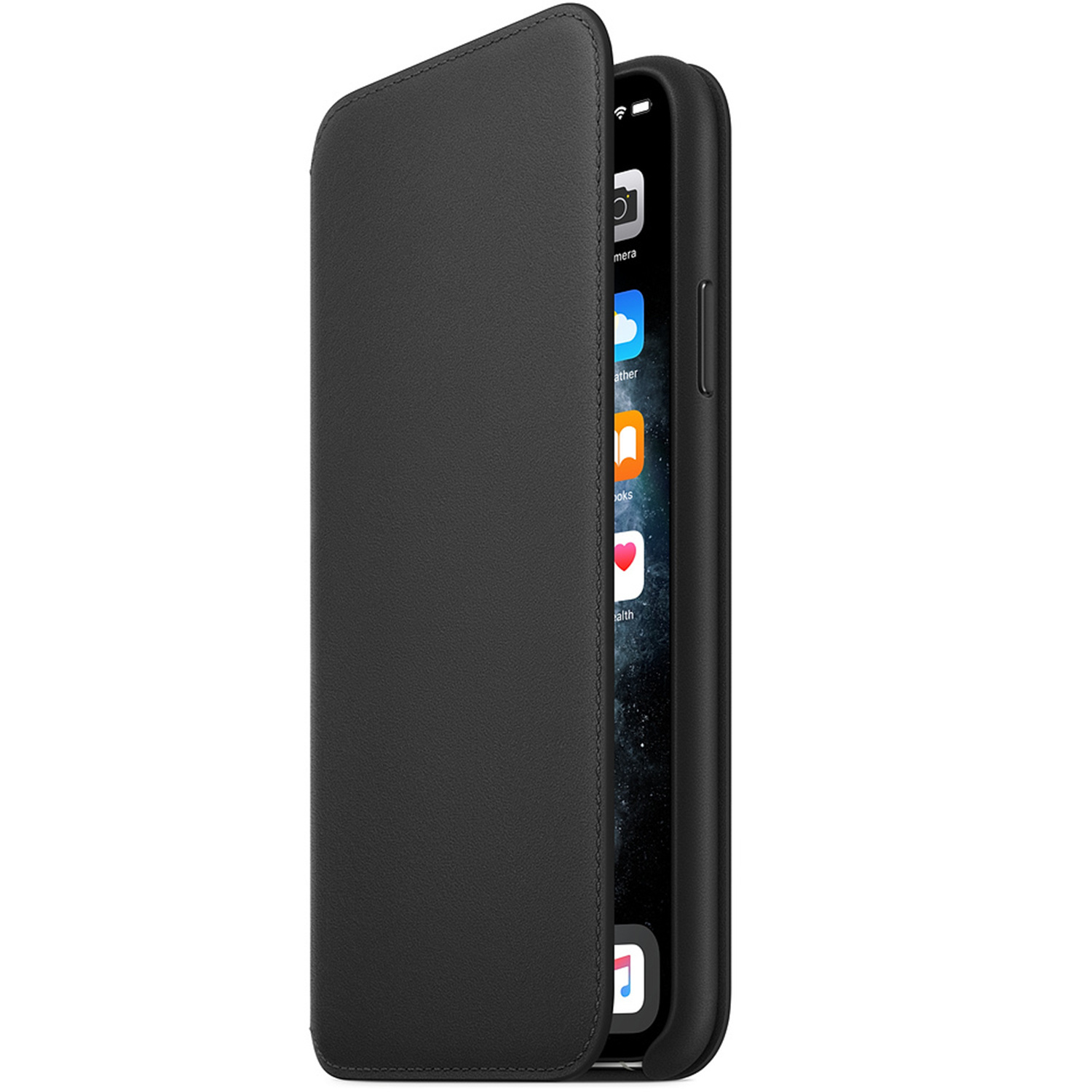 Leather Folio Bookcase Apple iPhone 11 Pro Max - Black