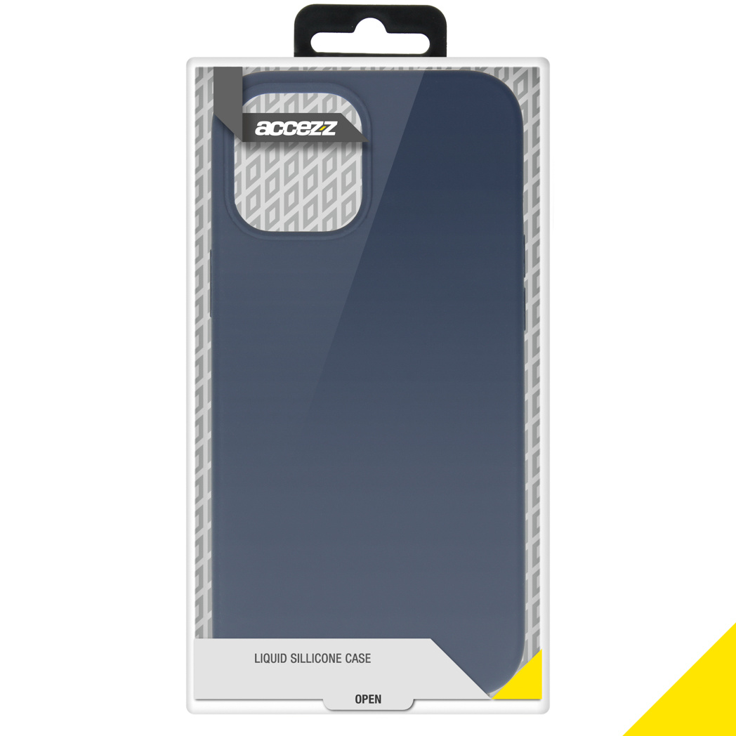 Accezz Liquid Silicone Backcover Apple iPhone 12 Pro Max - Donkerblauw