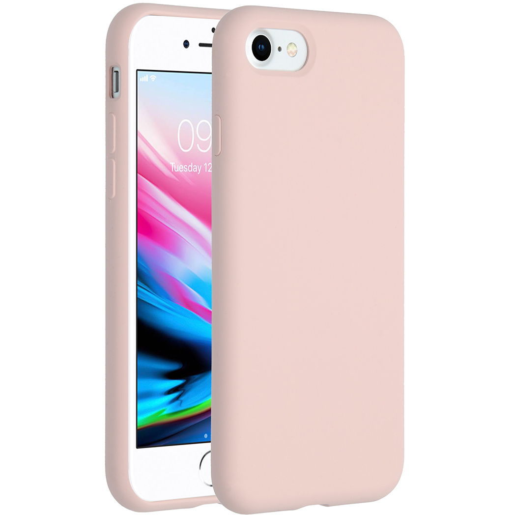 Accezz Liquid Silicone Backcover Apple iPhone SE (2022 / 2020) / 8 / 7 - Roze