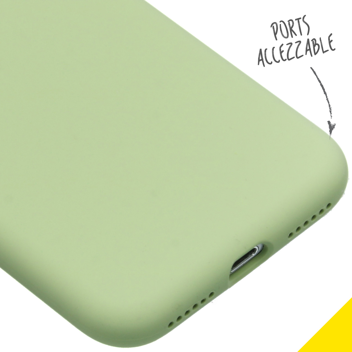 Accezz Liquid Silicone Backcover Apple iPhone SE (2022 / 2020) / 8 / 7 - Groen