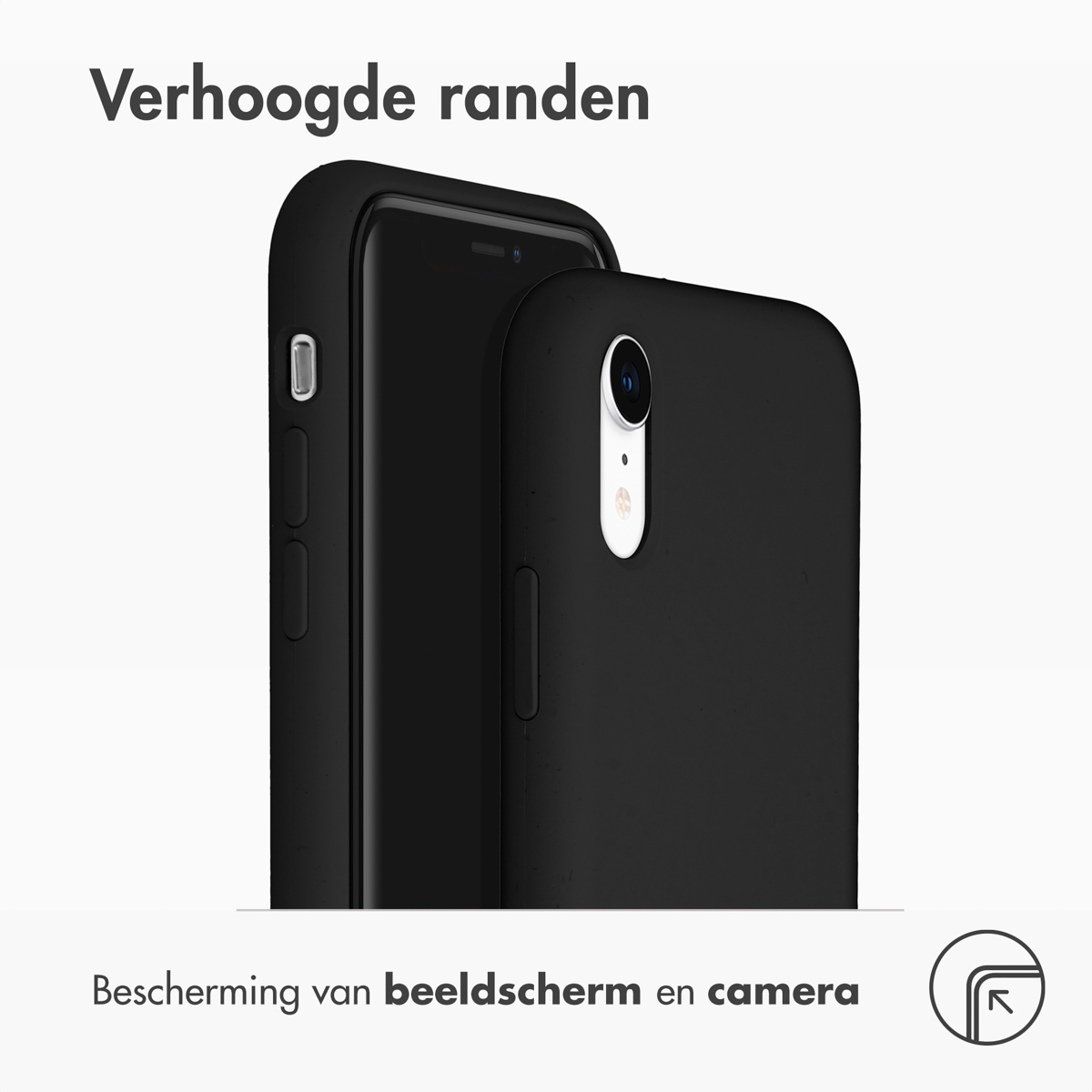Accezz Liquid Silicone Backcover Apple iPhone Xr - Zwart