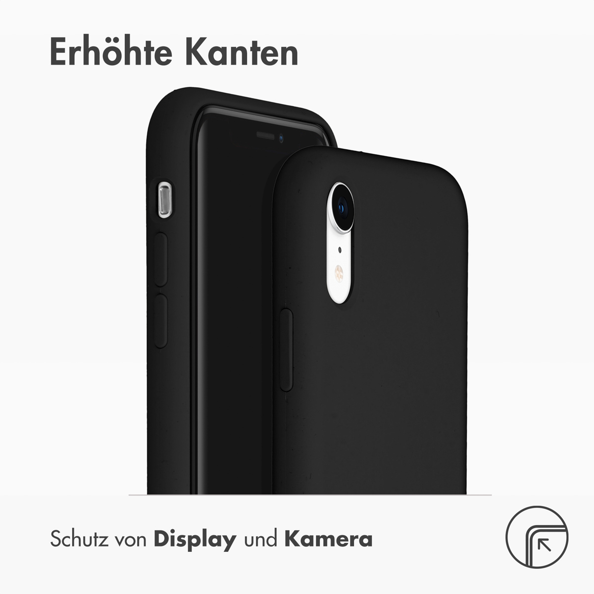 Accezz Liquid Silicone Backcover Apple iPhone Xr - Zwart