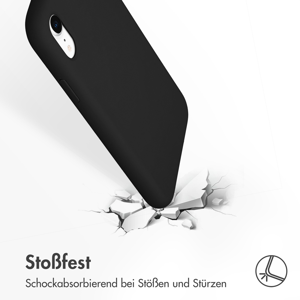 Accezz Liquid Silicone Backcover Apple iPhone Xr - Zwart