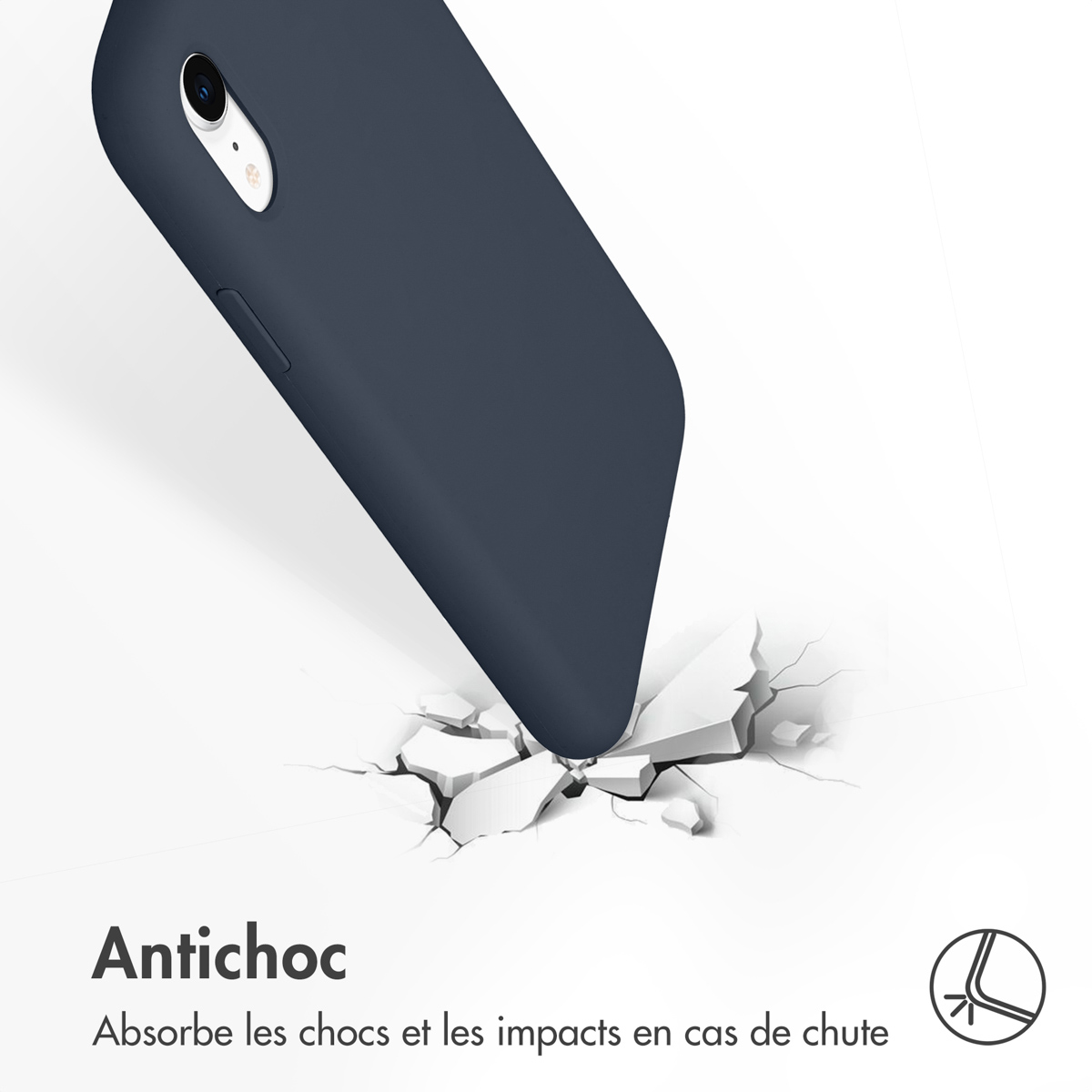 Accezz Liquid Silicone Backcover Apple iPhone Xr - Blauw