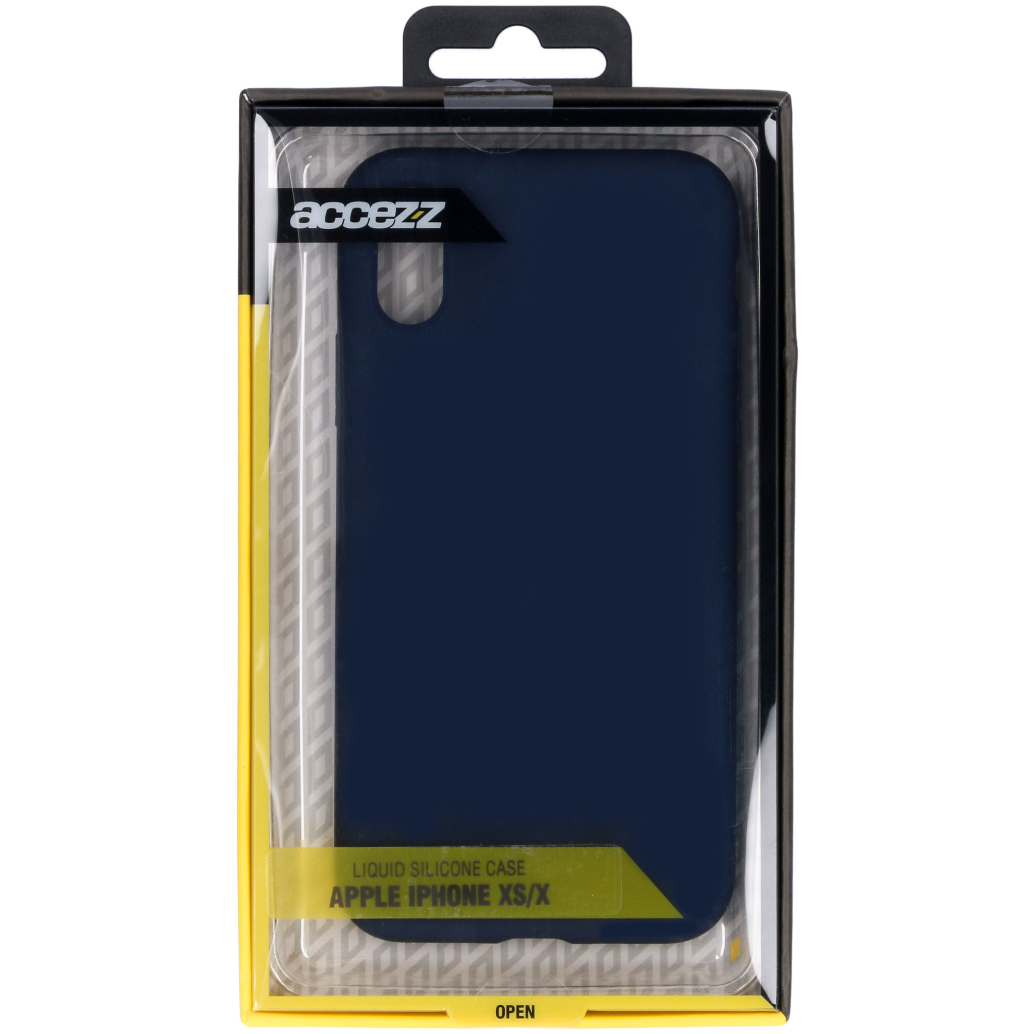 Accezz Liquid Silicone Backcover Apple iPhone Xs / X - Blauw