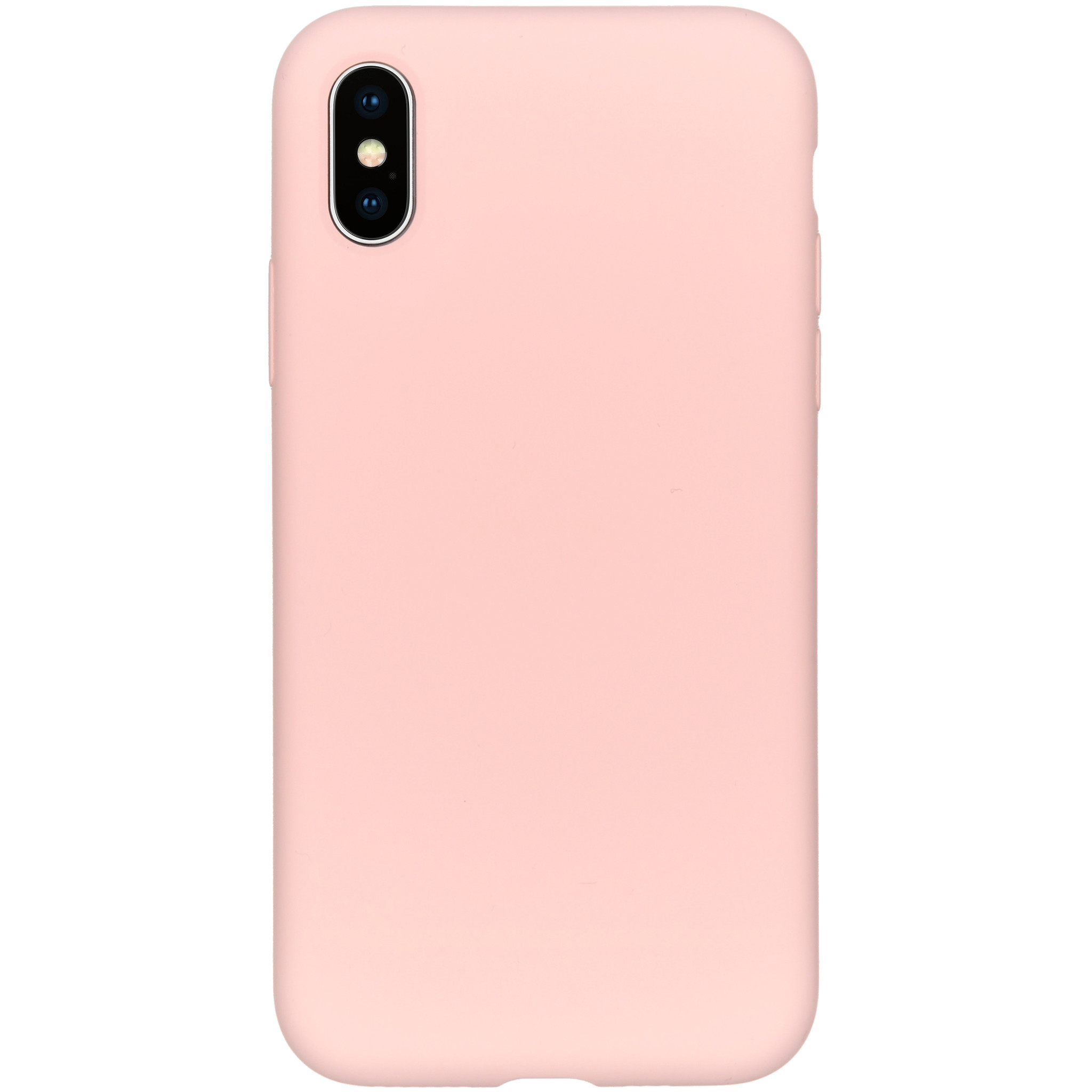 Accezz Liquid Silicone Backcover Apple iPhone Xs / X - Roze