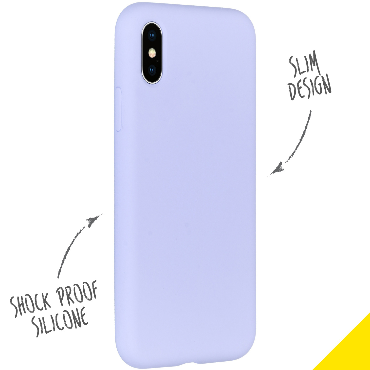 Accezz Liquid Silicone Backcover Apple iPhone Xs / X - Paars