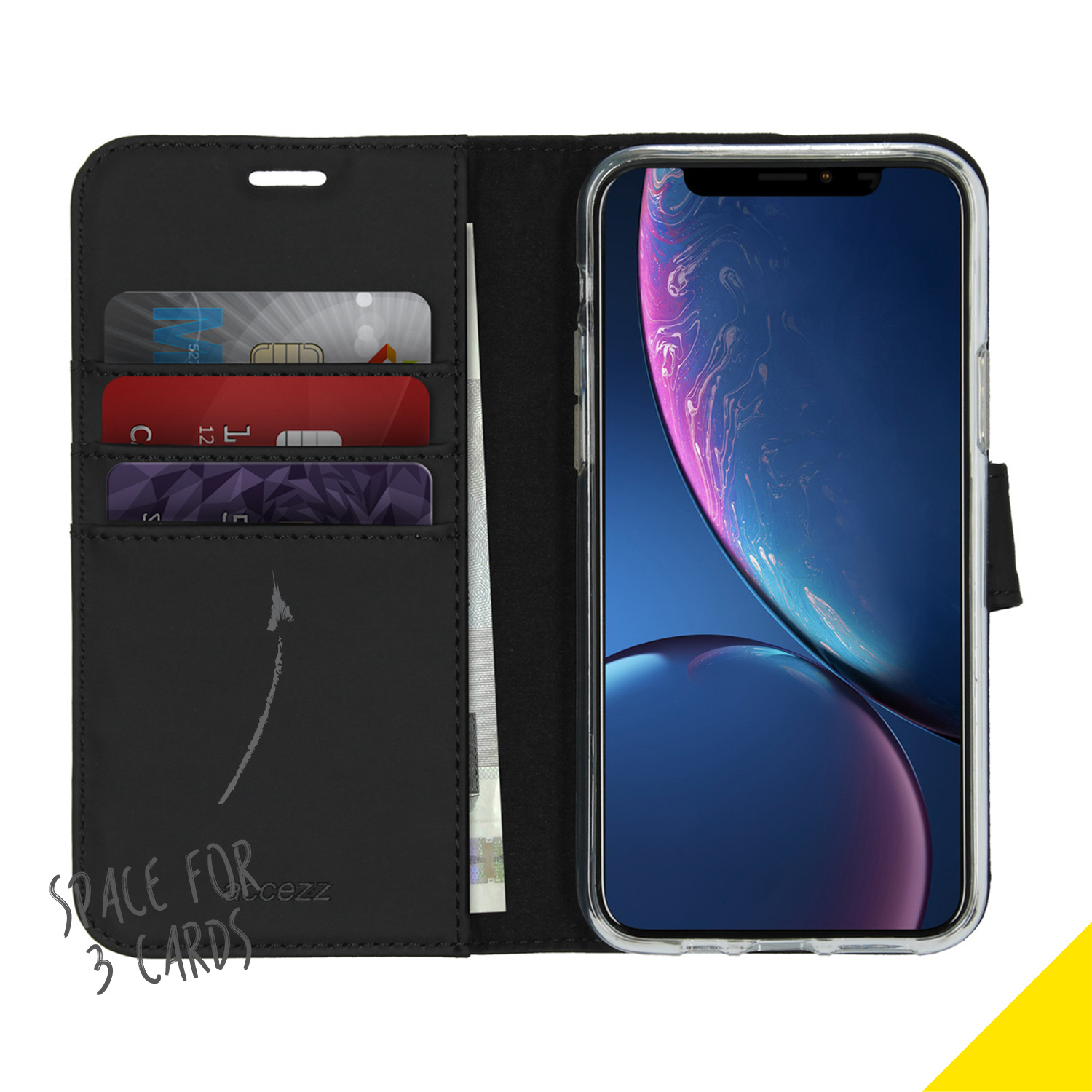 Accezz Wallet Softcase Bookcase Apple iPhone 11 Pro - Zwart