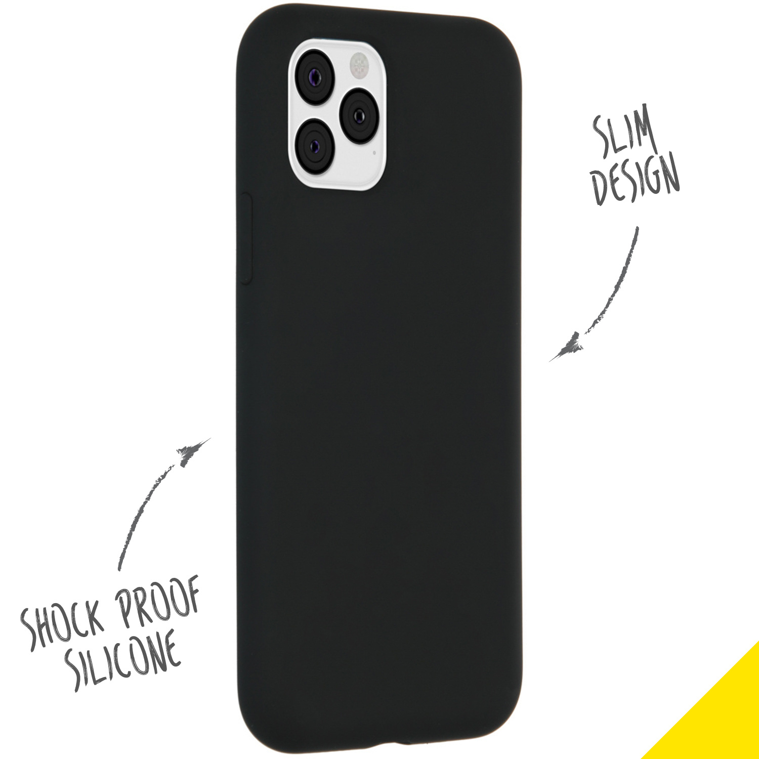 Accezz Liquid Silicone Backcover Apple iPhone 11 Pro - Zwart