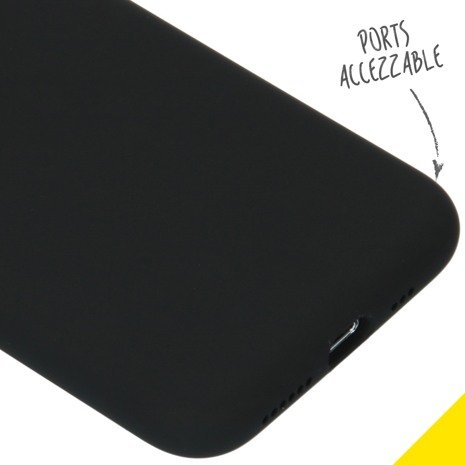 Accezz Liquid Silicone Backcover Apple iPhone 11 Pro - Zwart