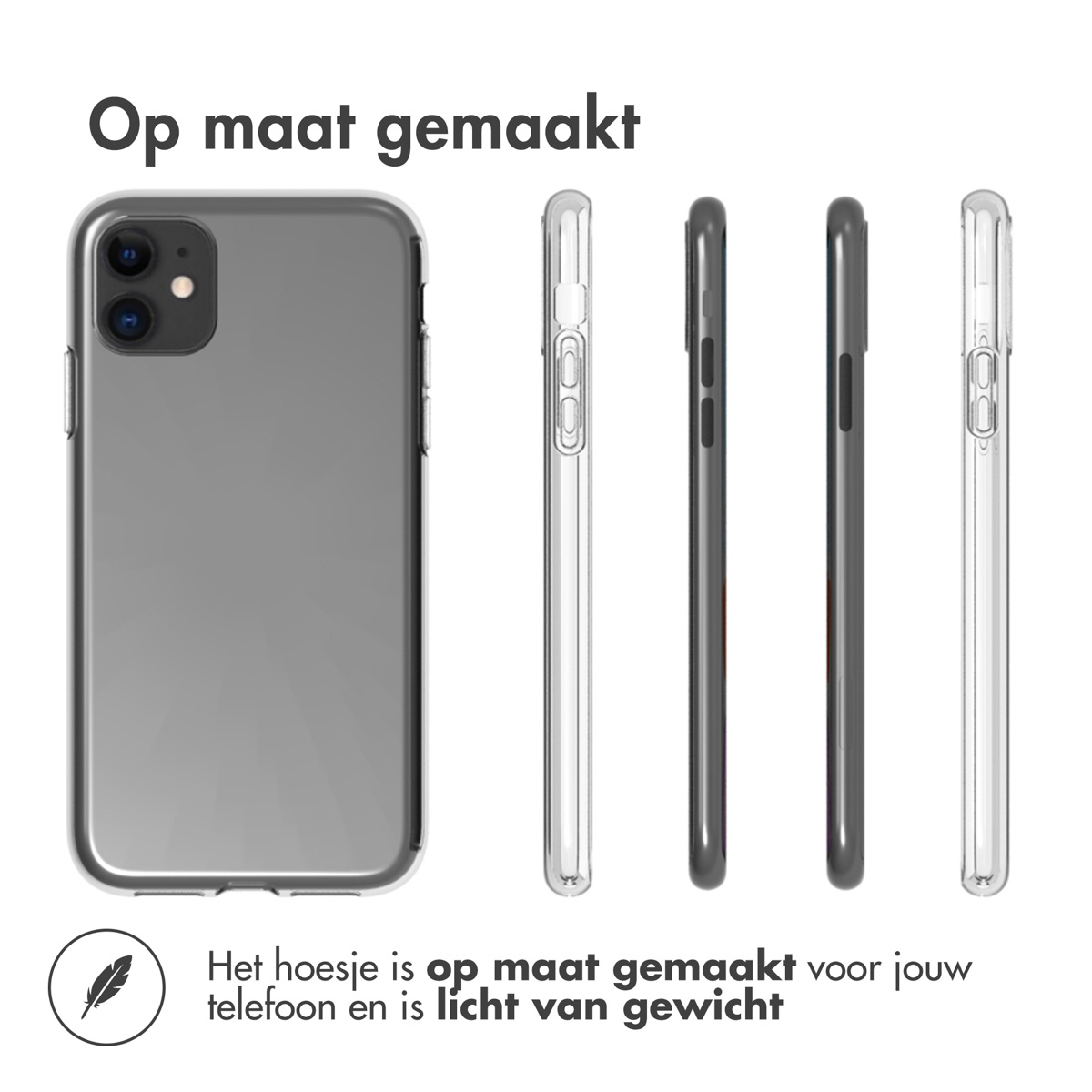 Accezz Clear Backcover Apple iPhone 11 - Transparant