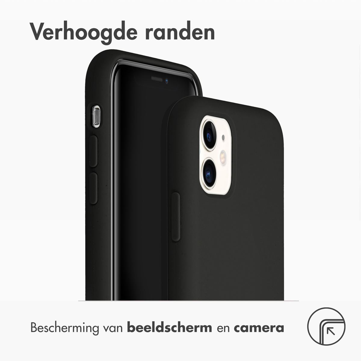 Accezz Liquid Silicone Backcover Apple iPhone 11 - Zwart