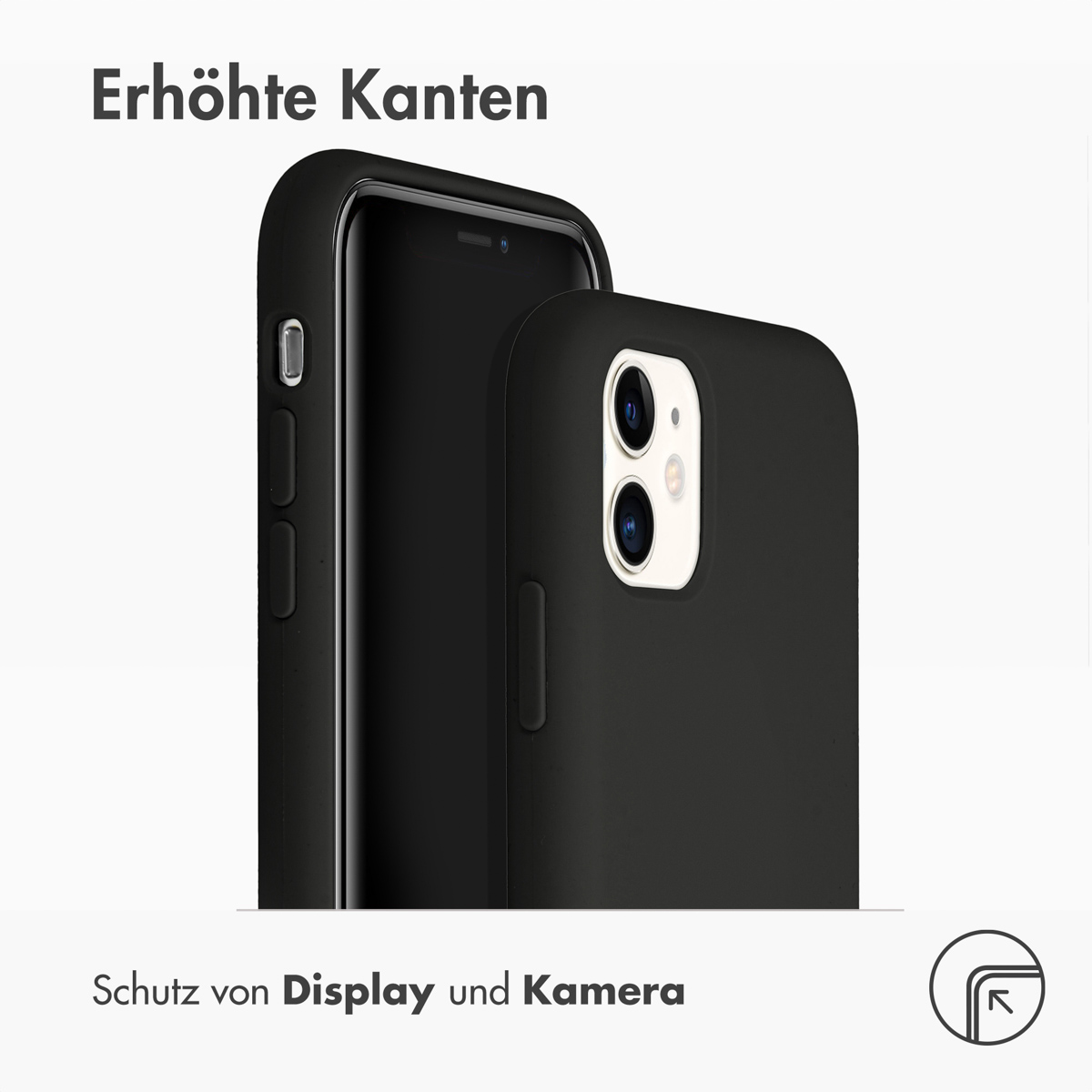 Accezz Liquid Silicone Backcover Apple iPhone 11 - Zwart