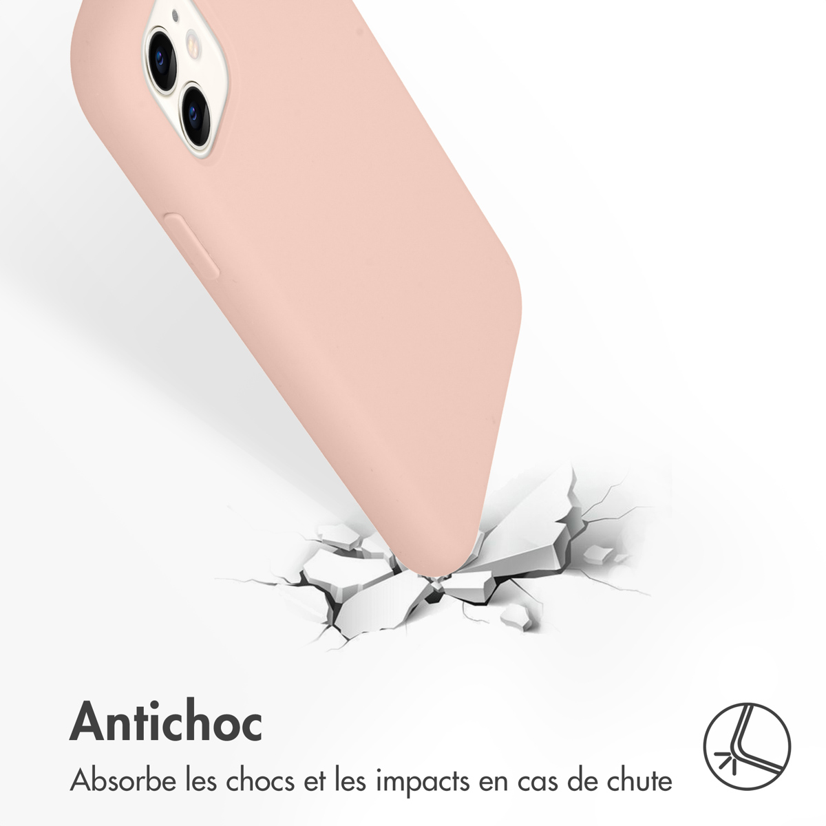 Accezz Liquid Silicone Backcover Apple iPhone 11 - Roze