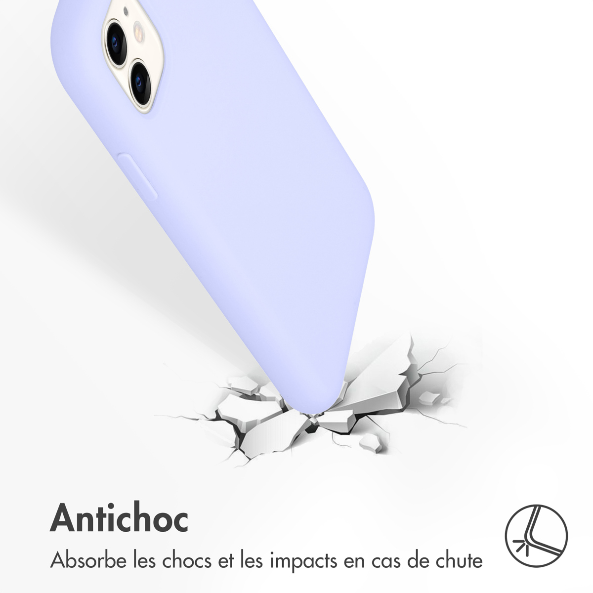 Accezz Liquid Silicone Backcover Apple iPhone 11 - Paars