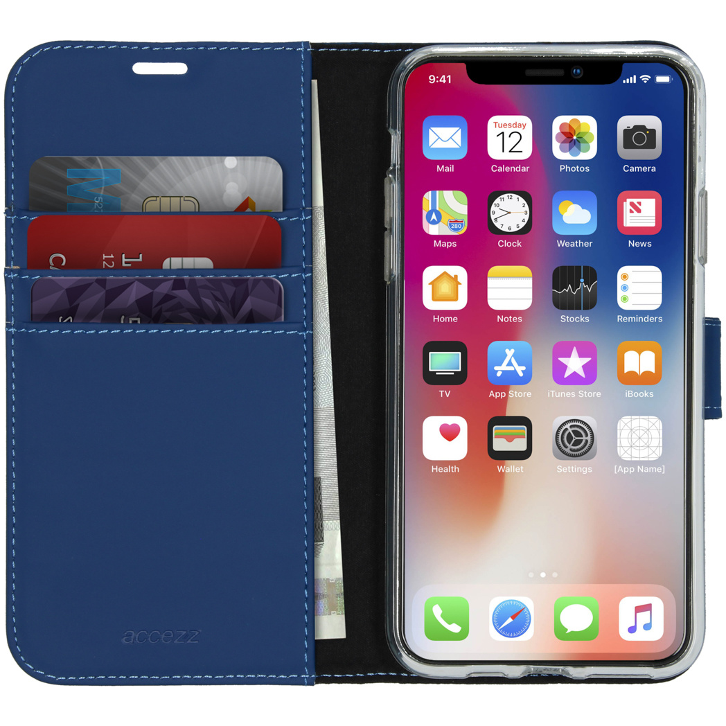 Accezz Wallet Softcase Bookcase Apple iPhone 11 Pro Max - Blauw