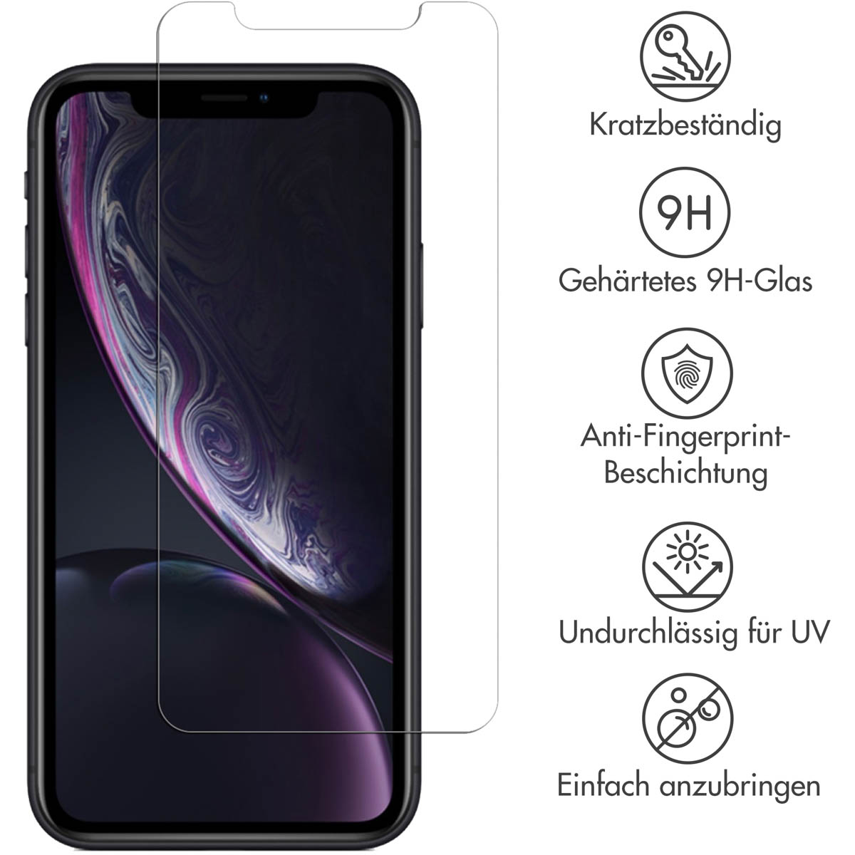 Selencia Gehard Glas Screenprotector voor Apple iPhone 12 (Pro) / 11 / Xr