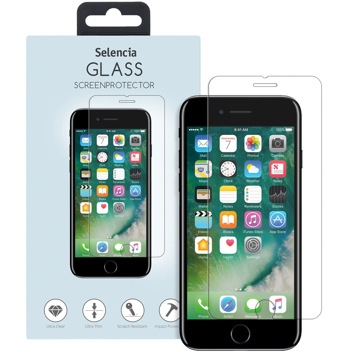 Selencia Gehard Glas Screenprotector Apple iPhone 8 / 7 / 6s / 6