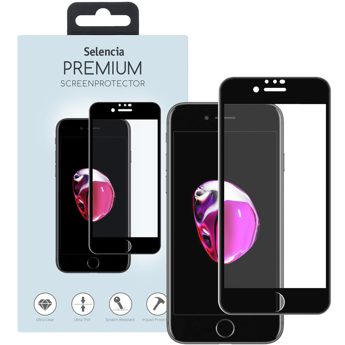Selencia Gehard Glas Premium Screenprotector Apple iPhone 8 / 7 / 6s / 6