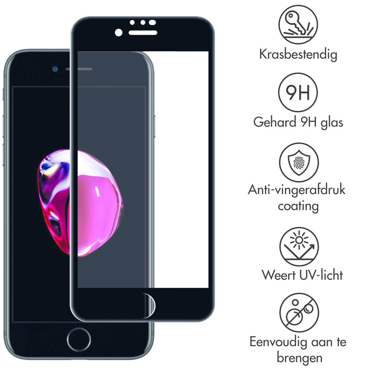 Selencia Gehard Glas Premium Screenprotector Apple iPhone 8 / 7 / 6s / 6