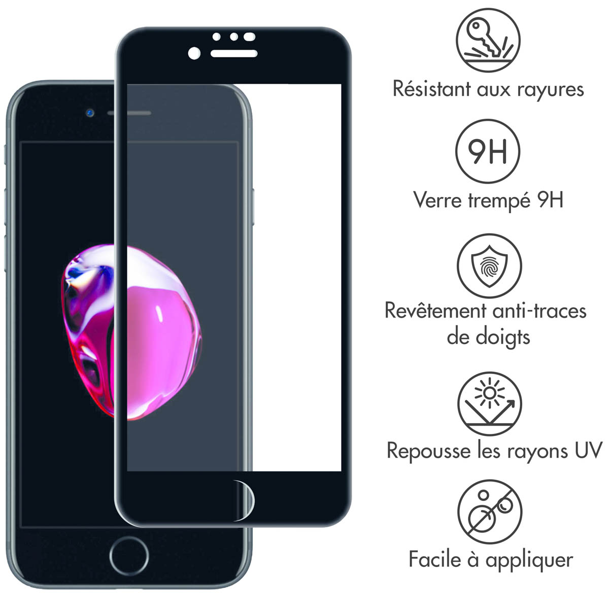 Selencia Gehard Glas Premium Screenprotector Apple iPhone 8 / 7 / 6s / 6