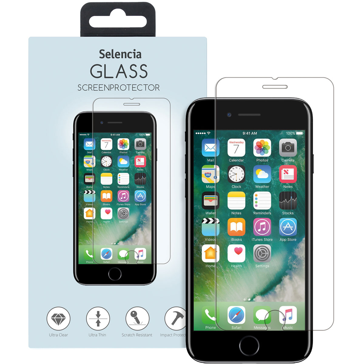 Selencia Gehard Glas Screenprotector Apple iPhone 8 / 7 / 6s / 6