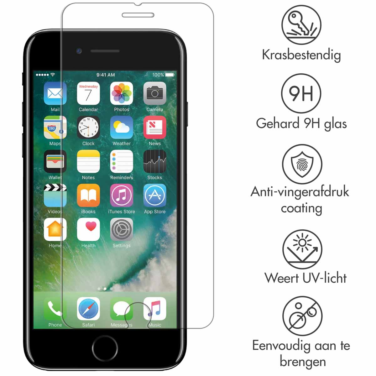 Selencia Gehard Glas Screenprotector Apple iPhone 8 / 7 / 6s / 6