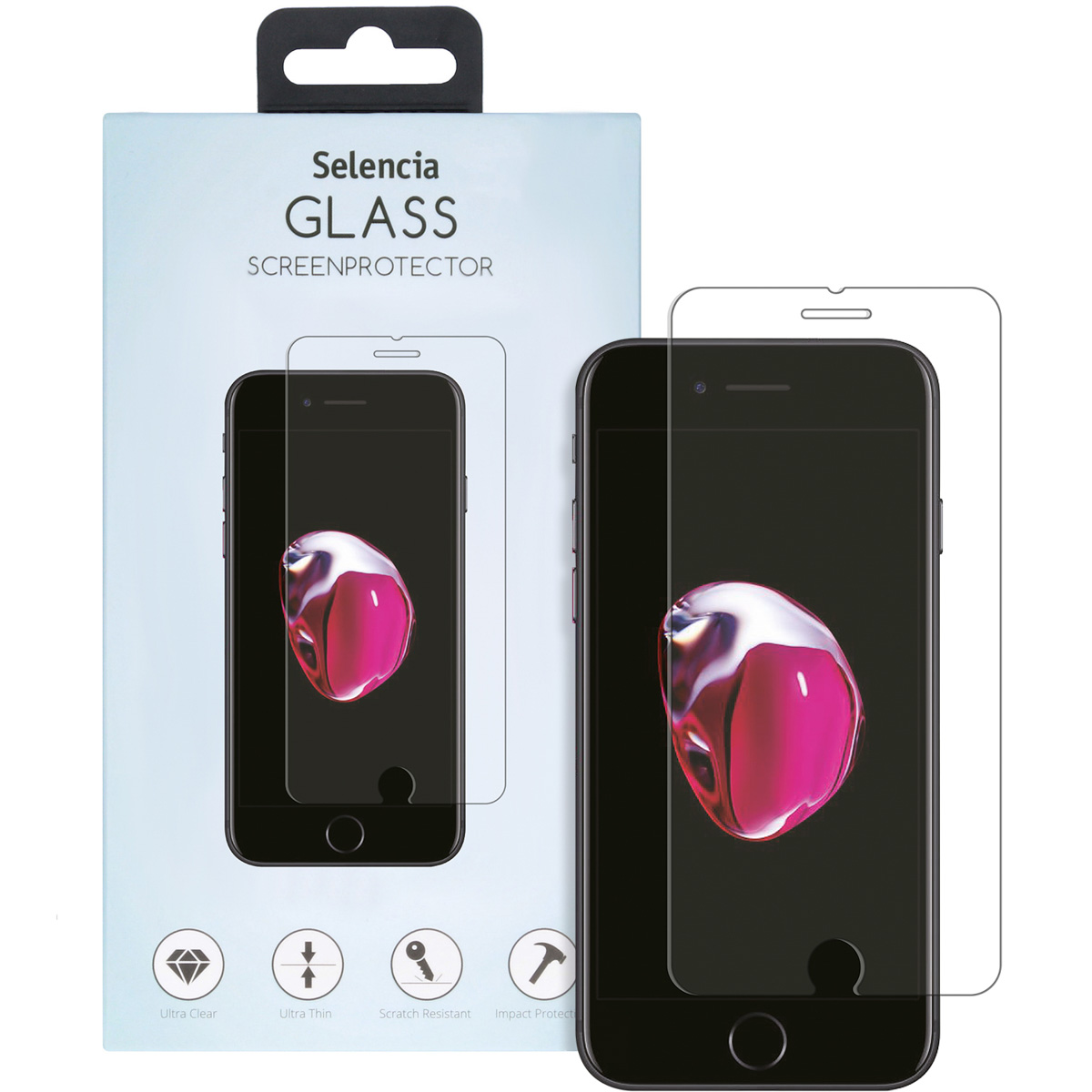 Selencia Gehard Glas Screenprotector Apple iPhone 8 Plus/ 7 Plus/ 6(s) Plus