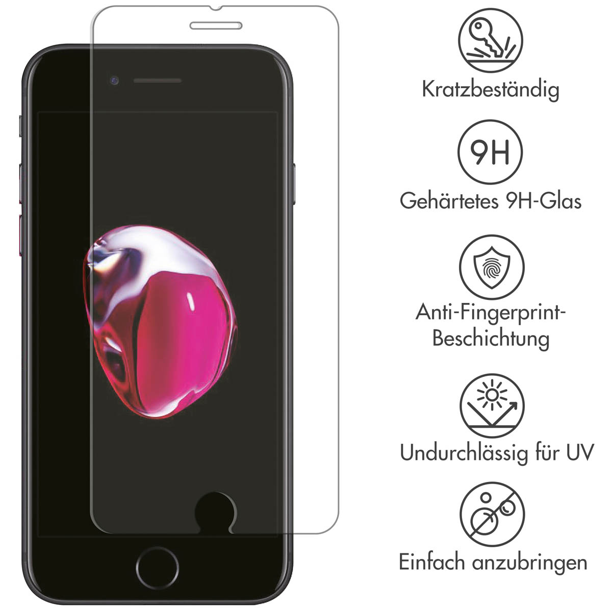 Selencia Gehard Glas Screenprotector Apple iPhone 8 Plus/ 7 Plus/ 6(s) Plus