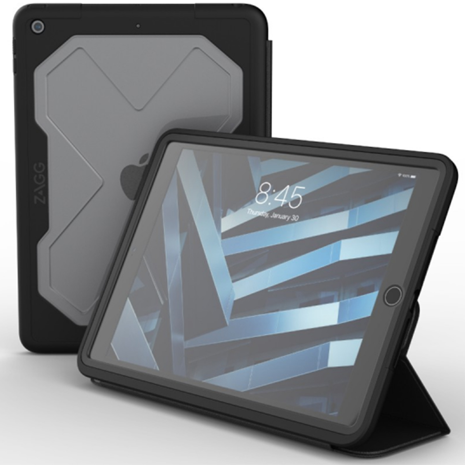 ZAGG Rugged Messenger Case Apple iPad 9 (2021) 10.2 inch / iPad 8 (2020) 10.2 inch / iPad 7 (2019) 10.2 inch - Zwart