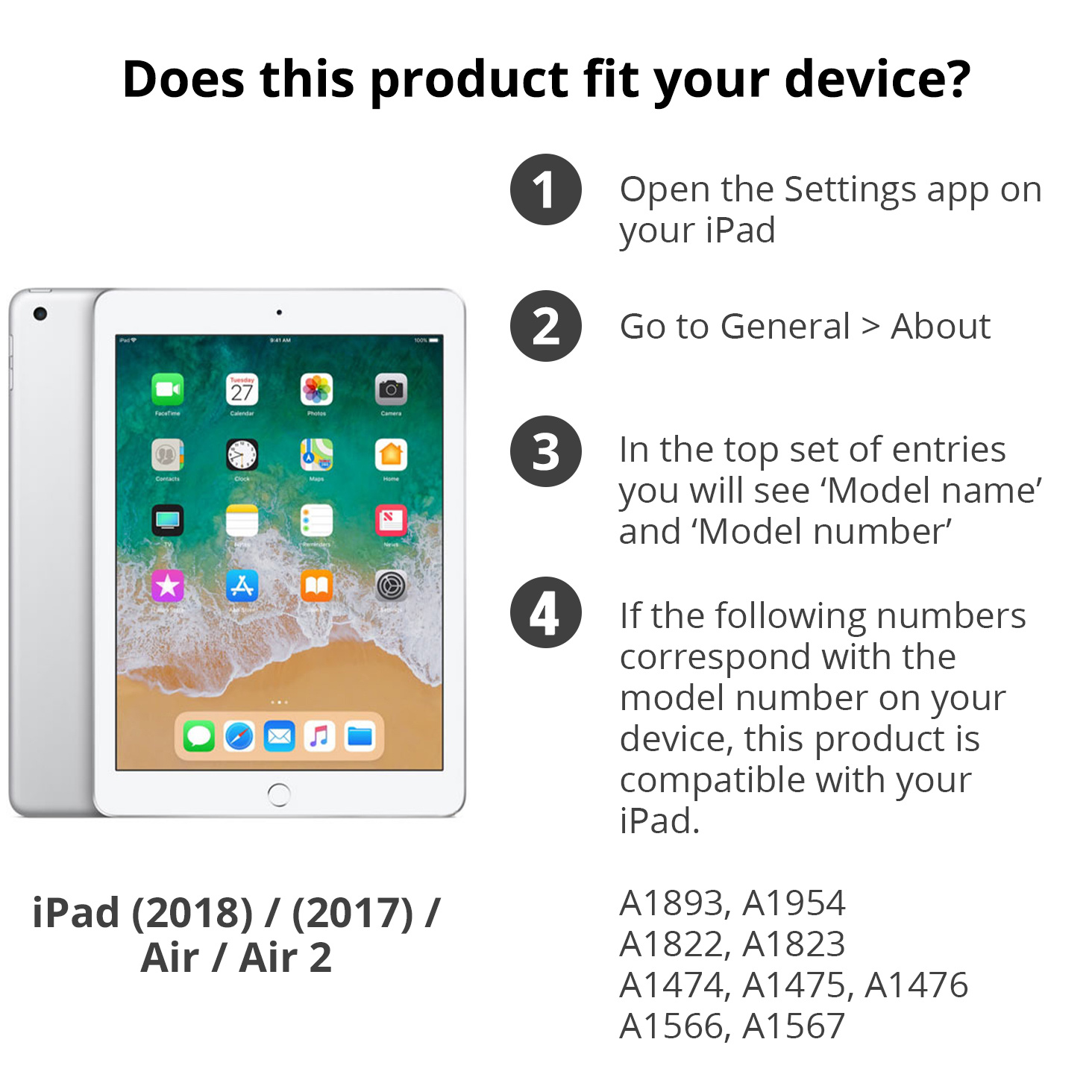 Accezz Premium glass screenprotector Tablet Apple iPad 6 (2018) 9.7 inch / iPad 5 (2017) 9.7 inch / Air 2 (2014)/Air 1 (2013)