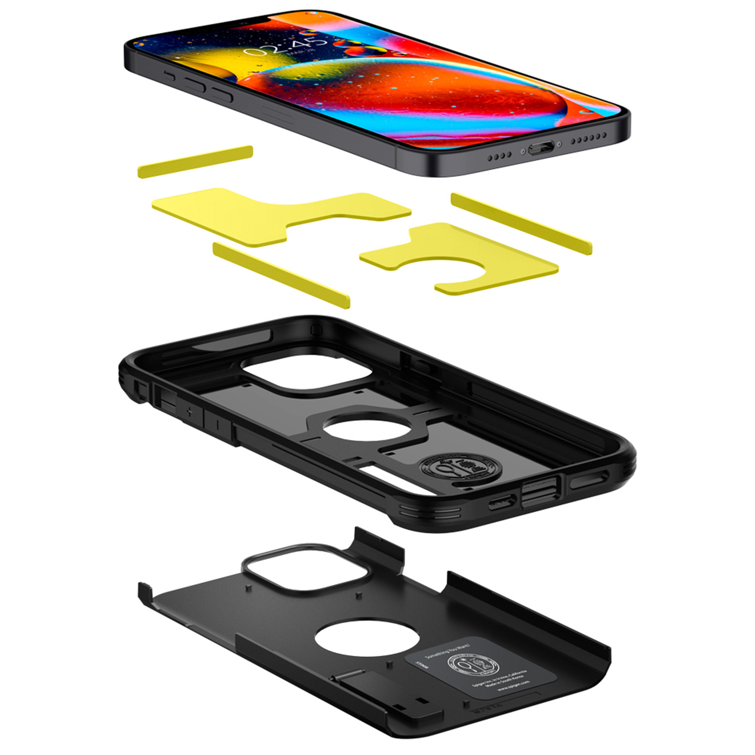 Spigen Tough Armor Backcover Apple iPhone 12 Pro Max - Zwart
