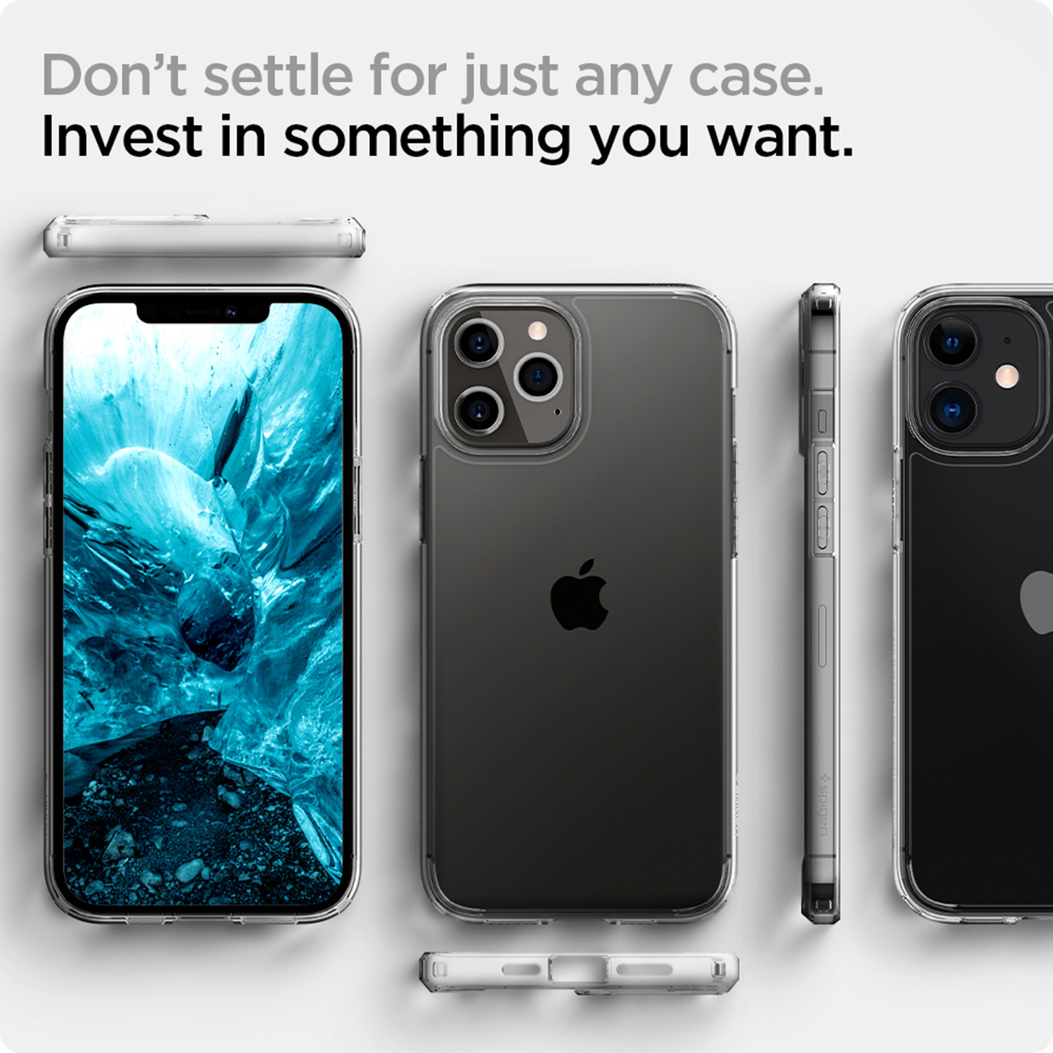 Spigen Ultra Hybrid Backcover Apple iPhone 12 (Pro) - Transparant
