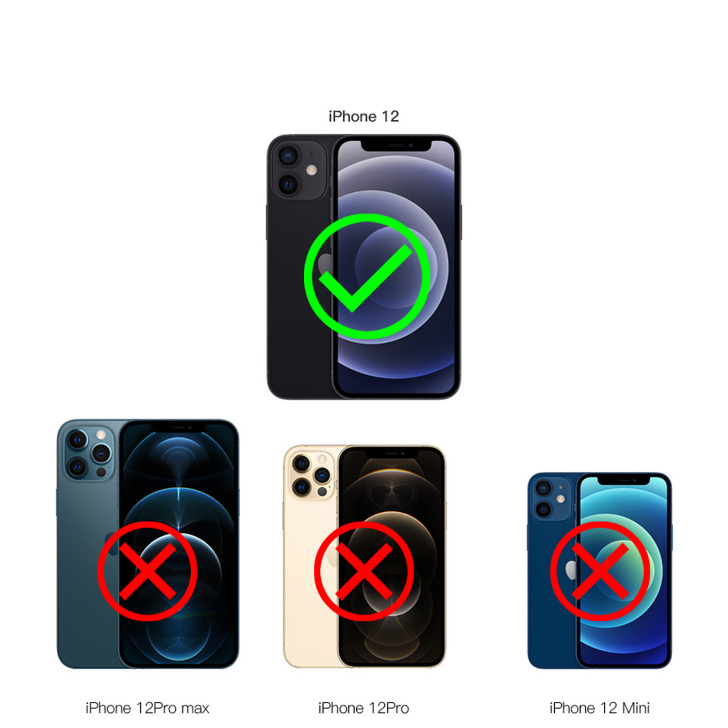 Redpepper Dot Plus Waterproof Backcover Apple iPhone 12 - Zwart