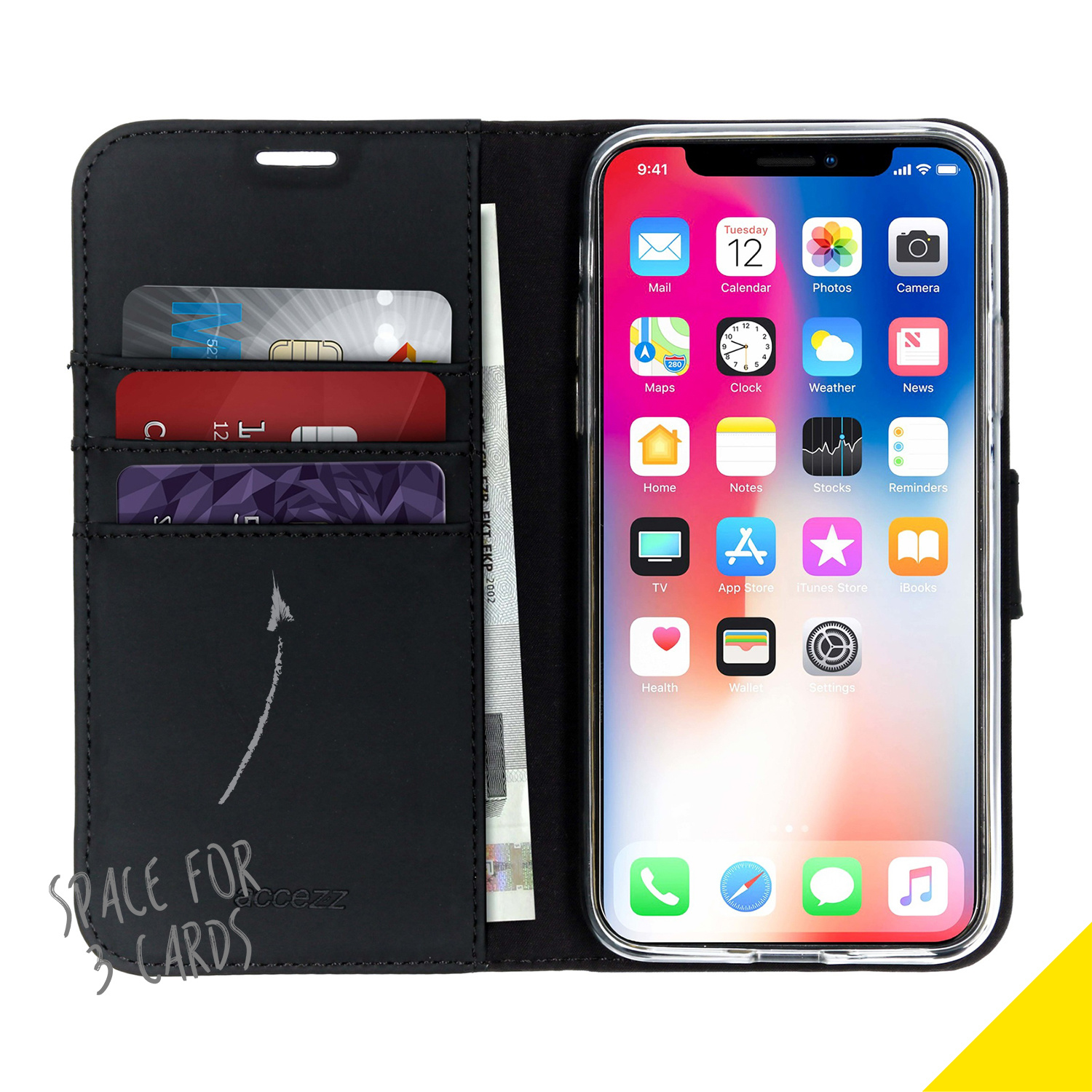 Accezz Wallet Softcase Bookcase Apple iPhone X / Xs